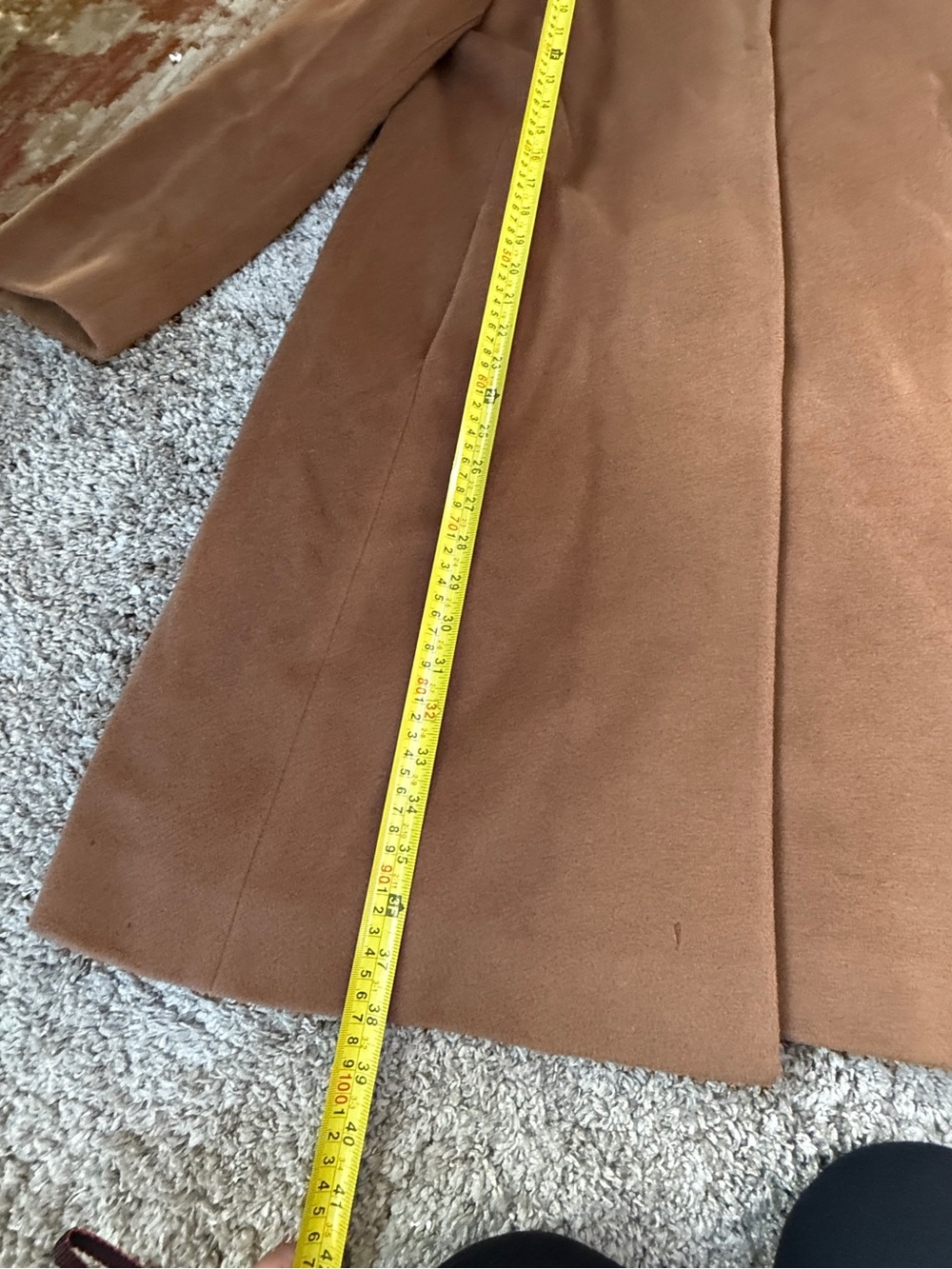Cinzia Rocca Icons Camel Long Wool-Blend Trench Coat - Picture 3 of 14